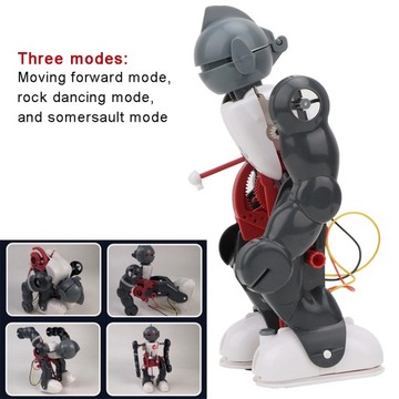 DIY inteligentny plastikowy robot elektryczny zabawka dla dzieci 0L