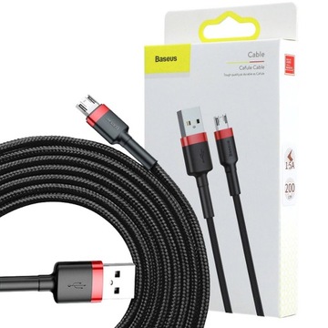 Kabel Baseus Cafule USB-A - Micro USB 1,5A, 2M