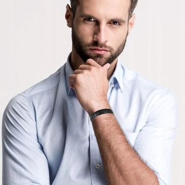 МУЖСКОЙ МАГНИТНЫЙ БРАСЛЕТ ЗДОРОВЬЯ, ЧЕРНАЯ СТАЛЬ