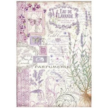 PAPIER RYŻOWY A4 Stamperia Provence Eau de Lavande