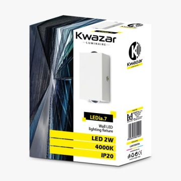 Светодиодный настенный светильник LAMP настенный светильник 2x1Вт 230В БЕЛЫЙ