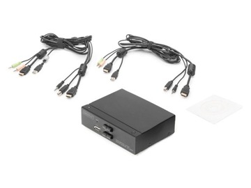 przełącznik KVM HDMI 4K 2-portowy Digitus DS-12870
