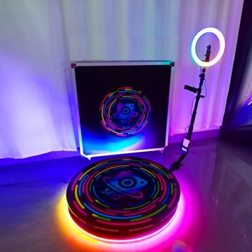 Fotobudka 360 Wideobudka LED Videobudka Automatyczne Obracanie Selfie 68cm