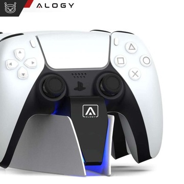 Зарядная станция, зарядное устройство Alogy для 2 планшетов DualSense PS5, двойной светодиод