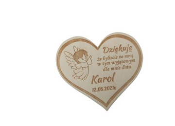 Podziękowanie dla gości magnes I Komunia Święta