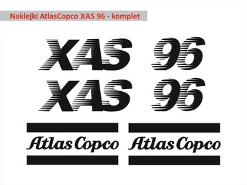 KOMPLET naklejek AtlasCopco XAS96 WYSOKA JAKOŚĆ