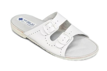 OBUWIE MEDYCZNE SKÓRA klapki buty fartuchy r36
