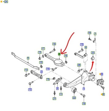 WAHACZ TYLNY POPRZECZNY FORD MONDEO Mk3 KOMBI