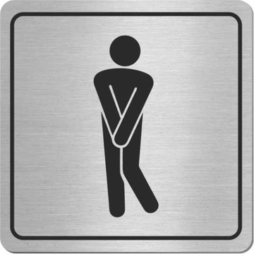 Tabliczka TOALETA MĘSKA WC inox STAL NIERDZEWNA