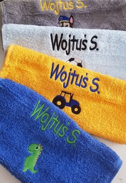 Полотенце детское с именем, именной вышивкой, 50х30