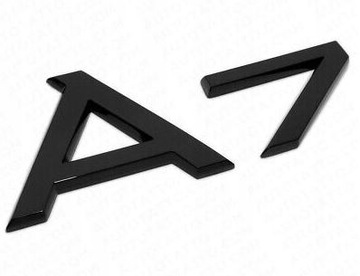 A7 ZNAK ZNAKY LOGO NÁPIS AUDI ČERNÁ ZADNÍ