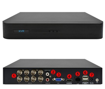 КОМПЛЕКТ ДЛЯ МОНИТОРИНГА 6 НАРУЖНЫХ КУПОЛЬНЫХ КАМЕР 5Mpx 1TB ДИСК