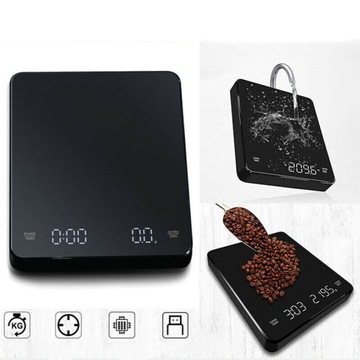 ЭЛЕКТРОННЫЕ ТОЧНЫЕ КУХОННЫЕ ВЕСЫ, КОФЕЙНЫЕ ВЕСЫ С ТАЙМЕРОМ, МАКС. 3 кг