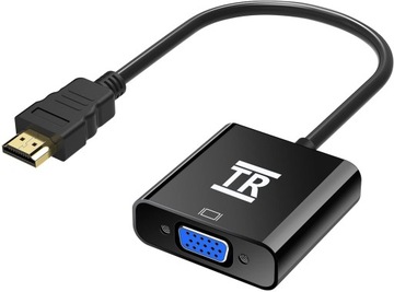 Adapter konwertera HDMI na VGA z wejściem audio