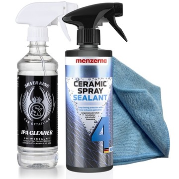 Powłoka Ceramiczna Spray Menzerna Ochrona Ipa Cleaner SilverKing Mikrofibra