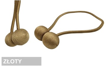 Крепление для штор, клипса, магнит, пряжка-шнур, ЦВЕТ ЗОЛОТО.