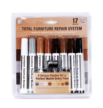 БОЛЬШОЙ НАБОР ДЛЯ РЕМОНТА МЕБЕЛИ ДЕРЕВЯННЫЕ ПАНЕЛИ ОТ ЦАРПАНОВ И ВОСК 16 ШТ. AG689