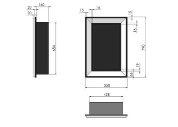 Биокамин SIMPLE fire FRAME 550, БЕЛЫЙ