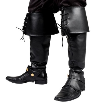 Nakładki na buty pirata Piraci Przebranie Kostium Boland 81995 czarne