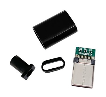 Wtyk USB typ C Wtyk USB C 3.1 Czarny