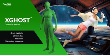 Зеленый наряд Green Screen Chroma Key, размер XL