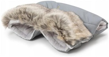 Mufka Do Wózka/Sanek z Futerkiem GREY WINTER