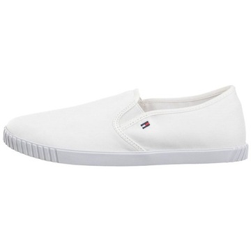 Buty Tenisówki Damskie Tommy Hilfiger Canvas Slip-On Sneaker Białe