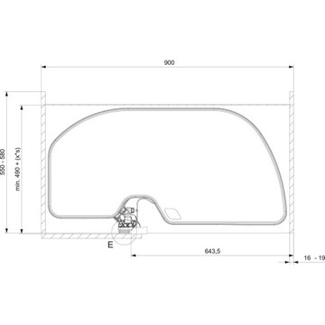 HAFELE TRIGON 450 Полка левая угловая, белый