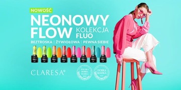 CLARESA NEON FLUO ГИБРИДНЫЙ ЛАК 2 5 мл