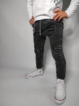 Despacito классические черные брюки с потертостями 134