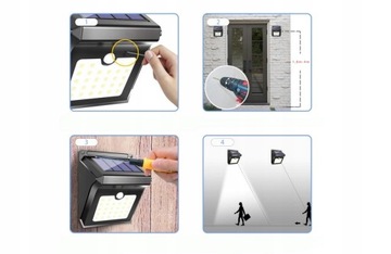 СОЛНЕЧНАЯ ЛАМПА 20 СВЕТОДИОДОВ С ДАТЧИКОМ ДВИЖЕНИЯ И СУМЕРКА