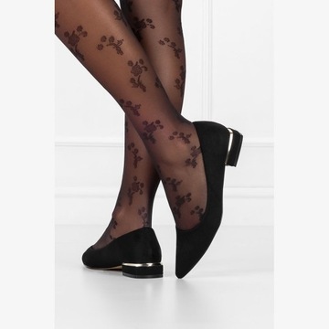 CLASSIC Балетки без шнуровки, НИЗКИЙ КАБЛУК, КОЖАНАЯ Стелька, ЧЕРНЫЙ, размер 39