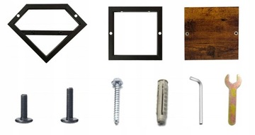 Черная металлическая настенная подставка для цветов Doron Rustic loft