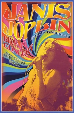 Janis Joplin Live - plakat 61x91,5 cm