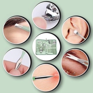 НАБОР ИЗ 22 ИНСТРУМЕНТОВ ДЛЯ МАНИКЮРА ПЕДИКЮРА ЩИПЦЫ ДЛЯ НОГТЕЙ