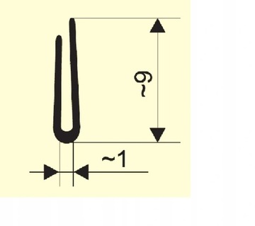 Краевой уплотнитель, кромка 1 мм, БЕЛЫЙ