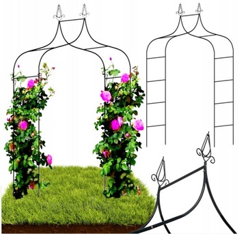 PERGOLA OGRODOWA PERGOLA METALOWA Łuk Podpora na Róże Pnącza Kotwy