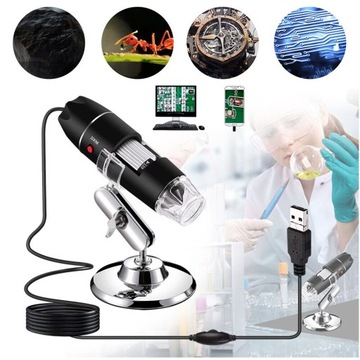 8 LED MIKROSKOP CYFROWY USB, 40X DO 1000X, POWIĘKSZAJĄCA KAMERA ENDOSKOPOWA