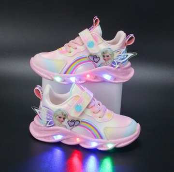 Buty Sportowe Elsa LED Świecące Dziecięce R.22-37