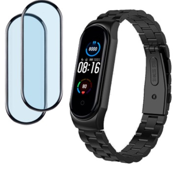 Řemínek Metal +2 Sklo pro Xiaomi MI Band 5 Barvy