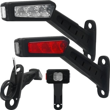 ZESTAW 2x LAMPA OBRYSOWA LED 3-KOLOR 12–36V GUMOWE RAMIĘ