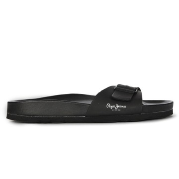 Klapki męskie Pepe Jeans PMS90100 999 Black czarne r.44