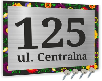 DUŻA Tabliczka ADRESOWA ALUMINIOWA 30x20 numer dom