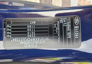 Ford Mondeo V Kombi 1.5 EcoBoost 160KM 2018 Ford Mondeo Lift,Benzyna,Manual,Niski przebieg,Bezwypadkowy 1.5 Benzyna, zdjęcie 33