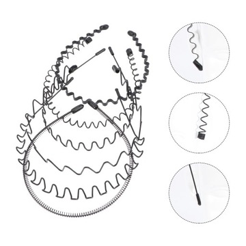 6 мужских противоскользящих металлических лент для волос