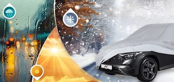 Pokrowiec na Samochód SUV Minivan XL 505-530 Plandeka Exclusive MIĘKKI Pasy