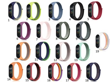 РЕМЕНЬ ДЛЯ XIAOMI MI BAND 3/4/5/6 ЗАМЕНА НЕЙЛОНА GRANT С ЖЕЛТЫМ