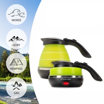 Туристический электрический чайник сложен на 0,5 л камиль