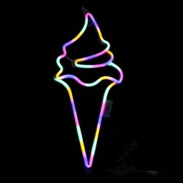 LAMPA W NEONOWYM KSZTAŁCIE LODU