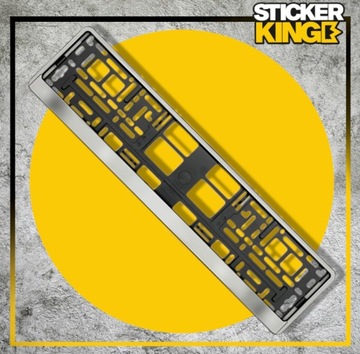 Ramka Z NAPISEM pod tablicę rejestracyjną do NAPIS TEKST CYTAT IMIĘ srebrna